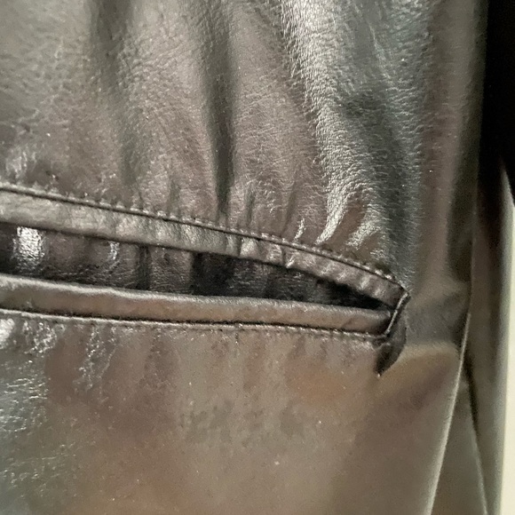 vintage faux leather oversized blazer/jacket - Picture 4 of 4